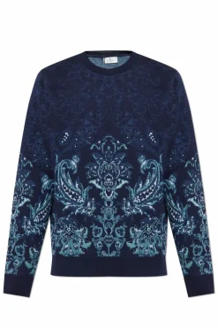 Etro NAVY BLUE Wool sweater