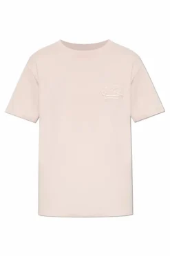 Etro PINK Cotton t-shirt with embroidered logo