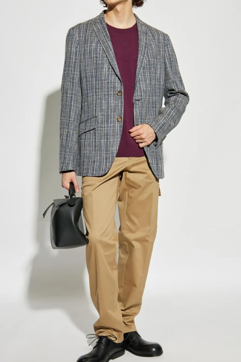 Etro PURPLE Wool sweater with embroidered logo