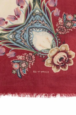 Etro RED Patterned scarf