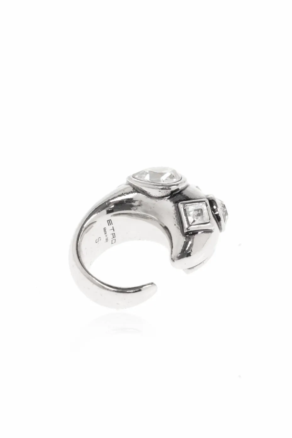 Etro SILVER Ring with crystals