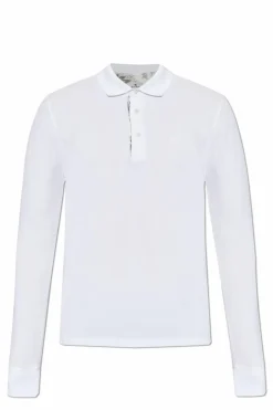 Etro WHITE Long-sleeve polo