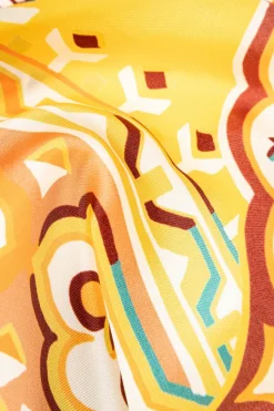 Etro YELLOW Silk scarf with print
