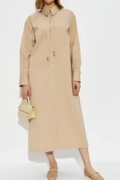 Fabiana Filippi beige Dress with a tie