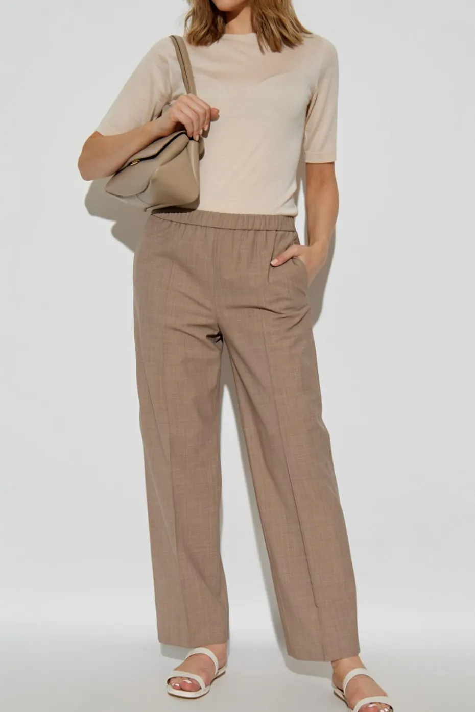 Fabiana Filippi beige Wool sweater