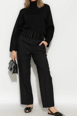 Fabiana Filippi BLACK Creased trousers