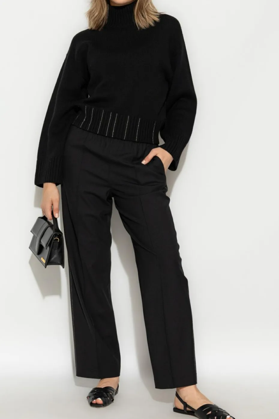 Fabiana Filippi BLACK Creased trousers