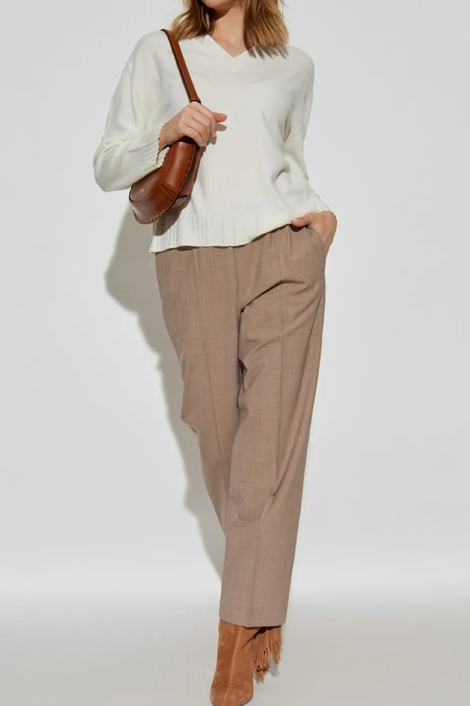 Fabiana Filippi cream Wool sweater