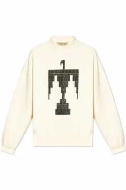 Fear Of God cream Printed sweatshirt