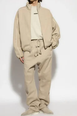 Fear Of God Essentials beige Sweatpants with side stripes