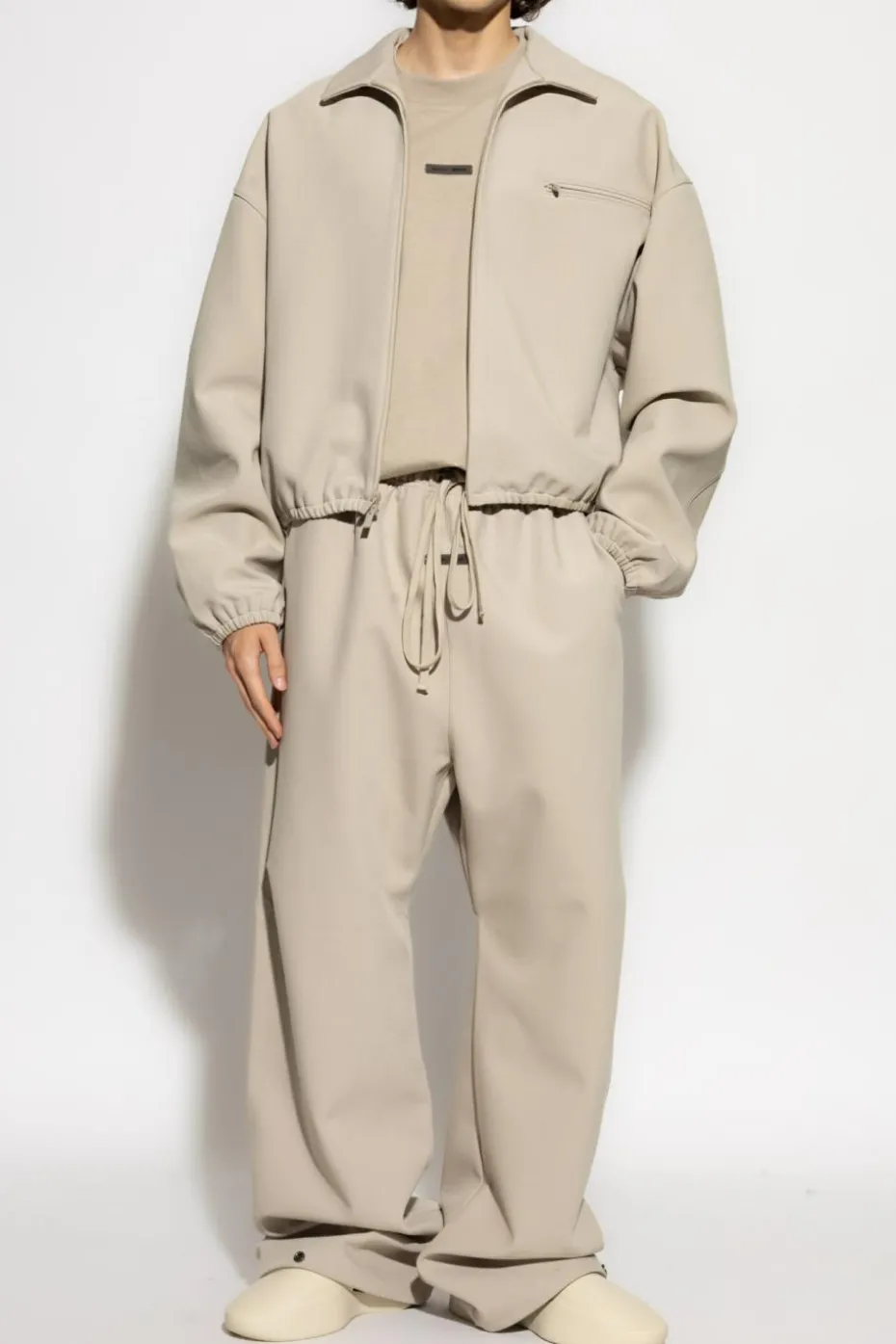 Fear Of God Essentials beige Jacket with collar