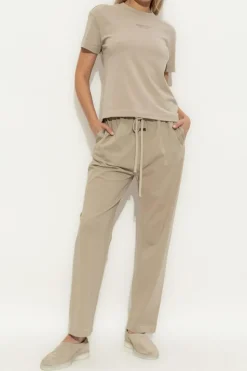 Fear Of God Essentials beige T-shirt with logo
