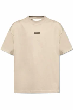 Fear Of God Essentials beige T-shirt with logo
