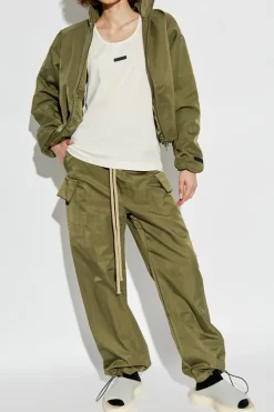 Fear Of God Essentials cream Top with Logo