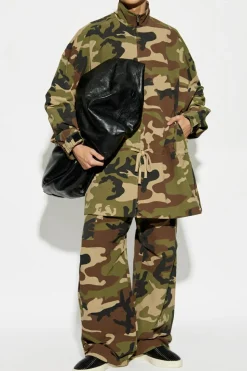 Fear Of God Essentials GREEN Jacket with camo print