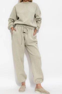 Fear Of God Essentials GREY Sweatshirt with a short stand-up collar