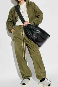 Fear Of God Essentials GREEN Jacket with stand-up collar