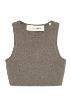 Fear Of God Essentials GREY Short knitted top