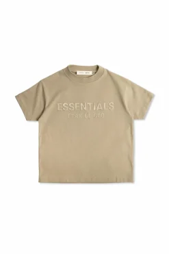 Fear Of God Essentials Kids beige T-shirt with logo