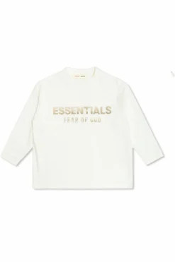 Fear Of God Essentials Kids WHITE T-shirt with logo