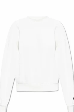 Fear Of God Essentials WHITE Sweatshirt with a short stand-up collar