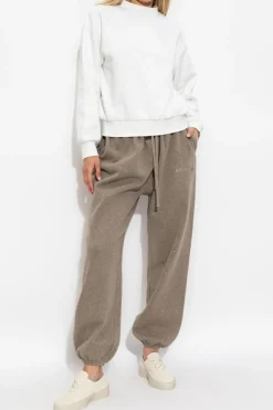 Fear Of God Essentials WHITE Sweatshirt with a short stand-up collar