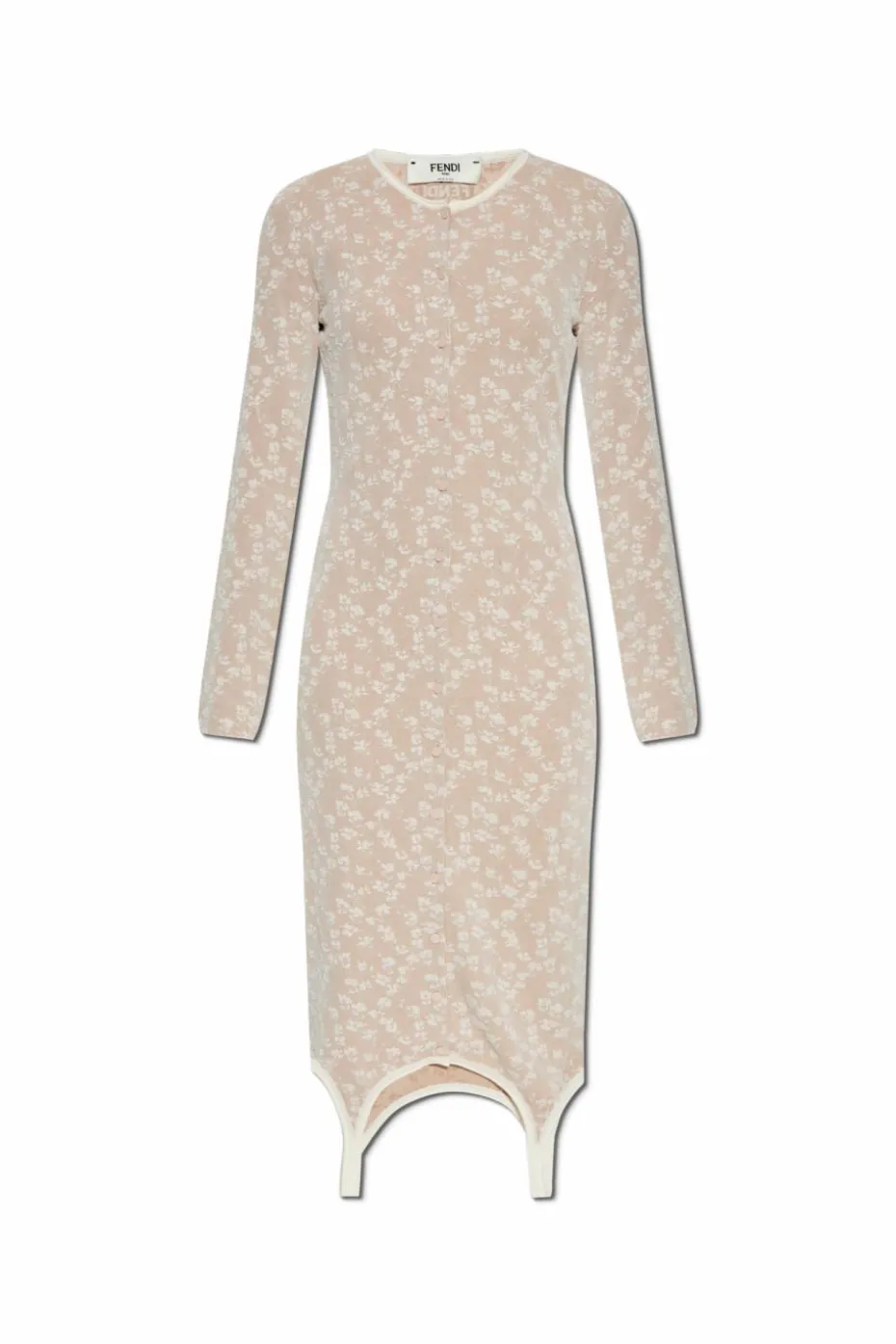 Fendi beige Dress with floral pattern