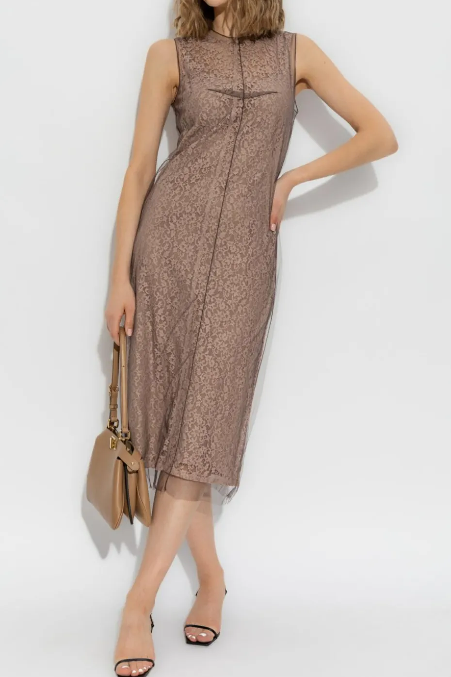 Fendi beige Lace dress