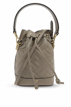 Fendi beige 'Mon Tresor Mini' bucket shoulder bag