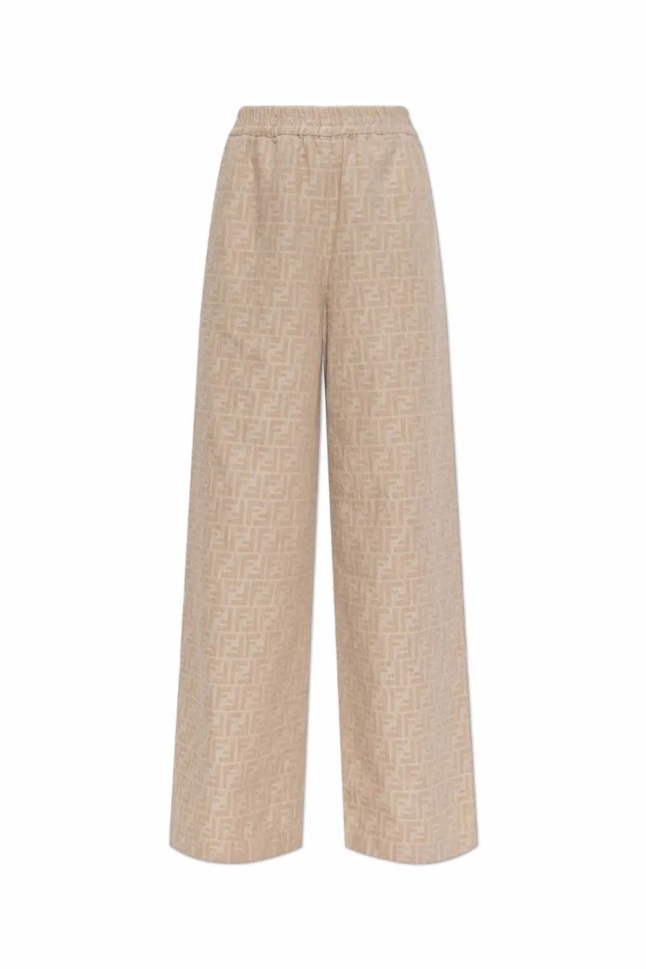 Fendi beige Monogram trousers