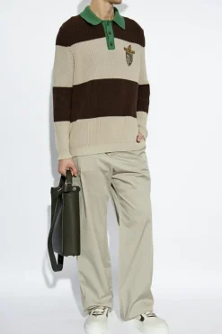 Fendi beige Pants with logo