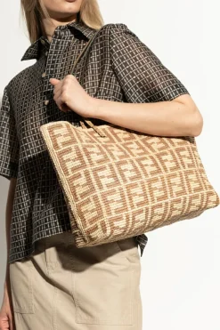 Fendi beige Shopper bag 'Rool'