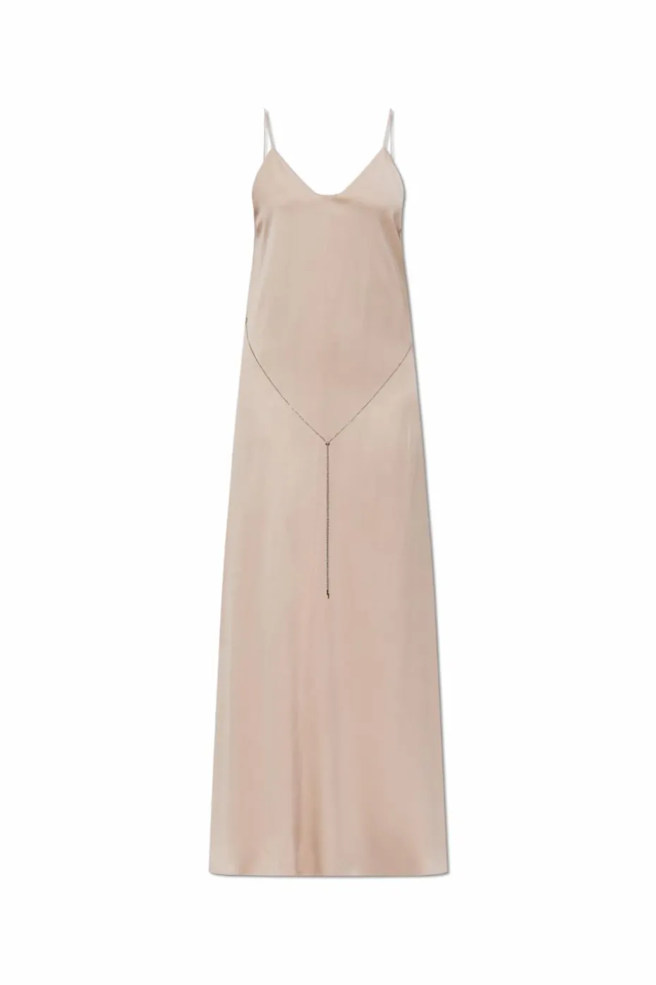 Fendi beige Silk dress with belt