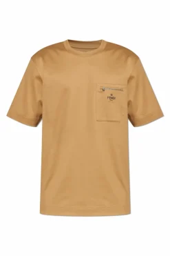 Fendi beige T-shirt with pocket