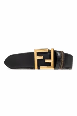 Fendi BLACK Double-sided belt