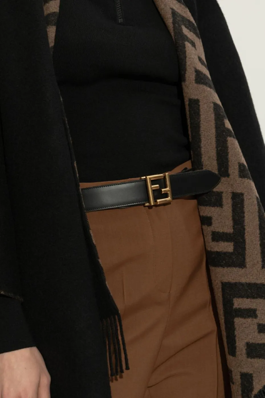 Fendi BLACK Double-sided belt