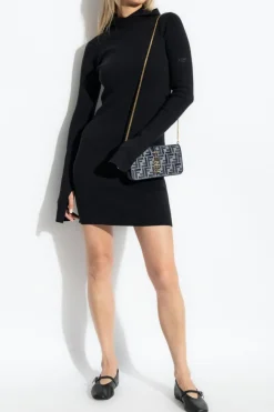 Fendi BLACK Dress with hood