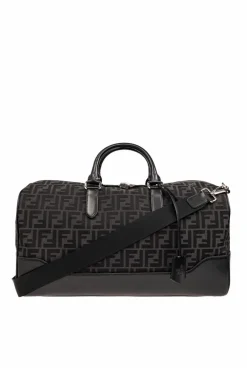 Fendi BLACK Duffel bag with logo