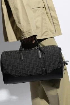 Fendi BLACK Duffel bag with logo
