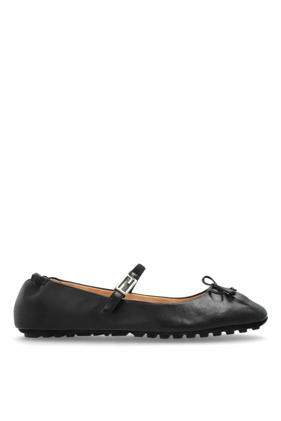 Fendi BLACK Leather ballerinas