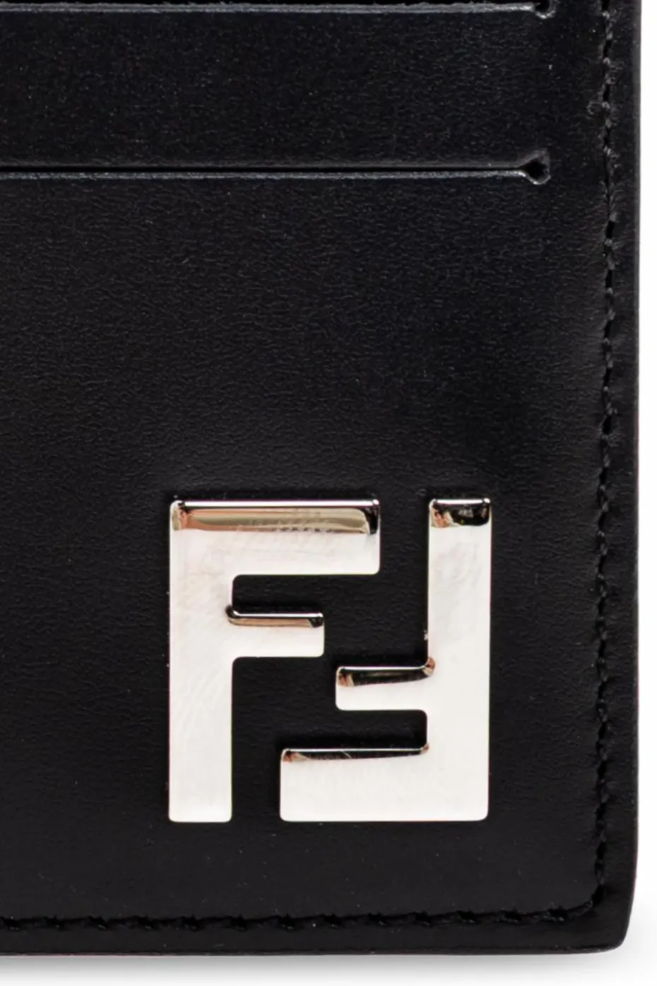 Fendi BLACK Leather card holder