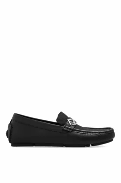 Fendi BLACK Leather Loafers