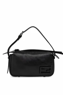 Fendi BLACK Leather shoulder bag ‘Smiply Fendi Mini’