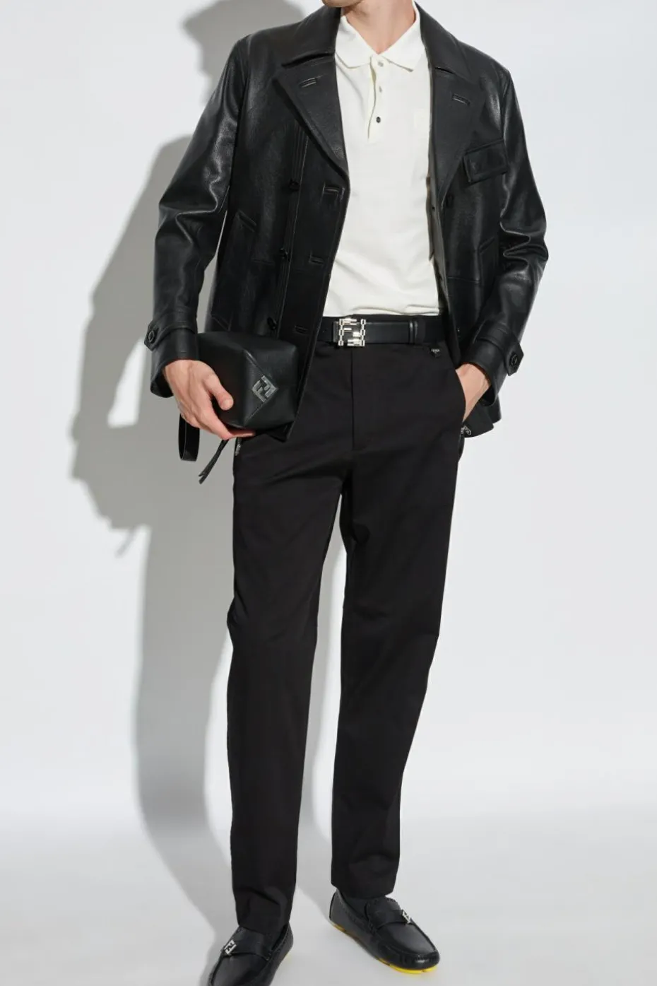 Fendi BLACK Pants with Logo