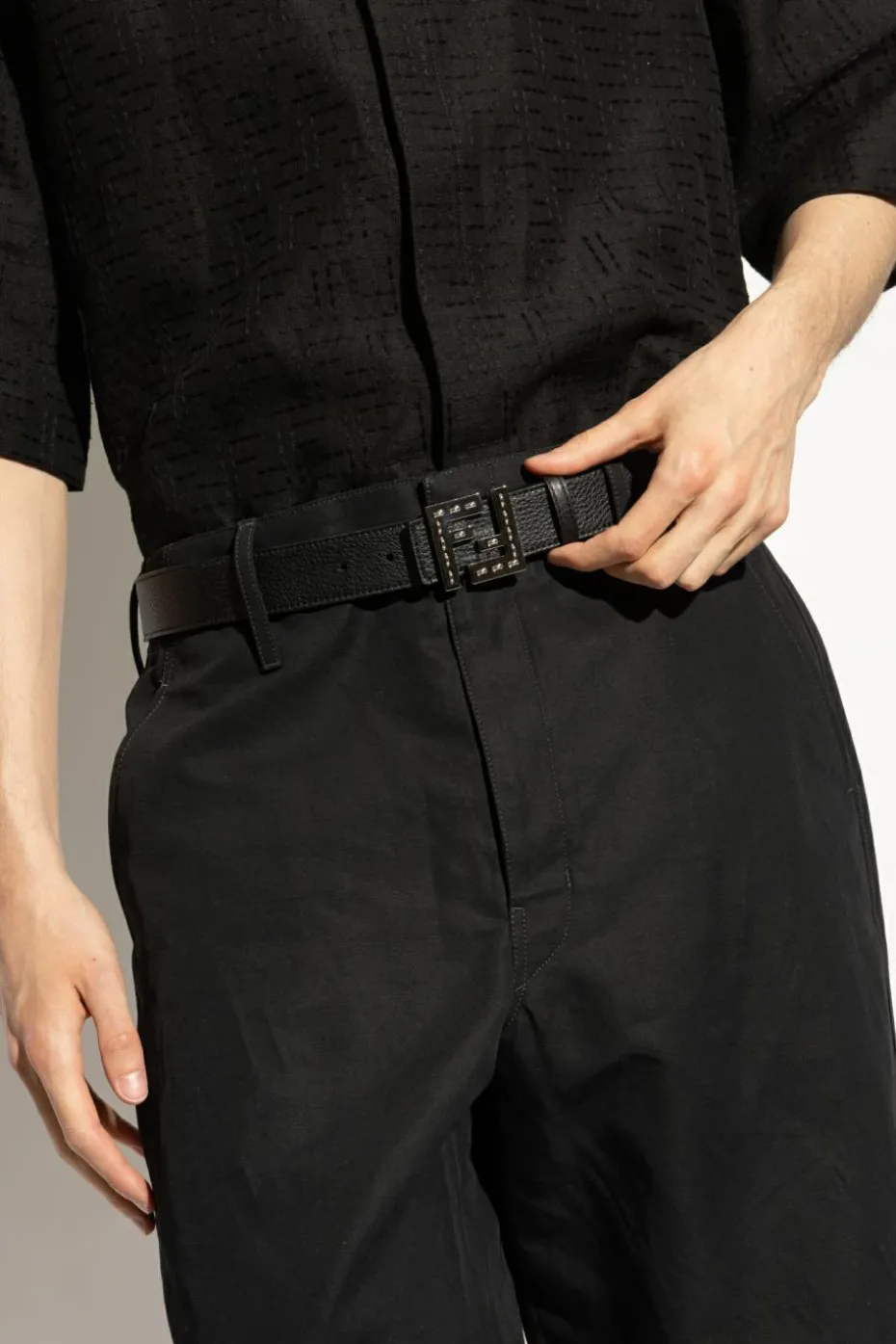 Fendi BLACK Reversible belt