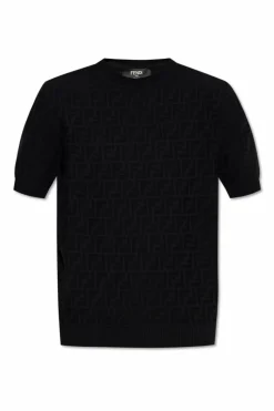 Fendi BLACK Short-sleeved sweater