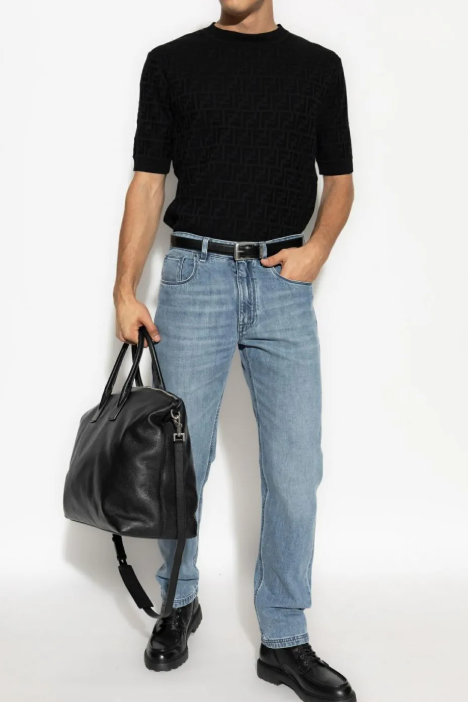 Fendi BLACK Short-sleeved sweater