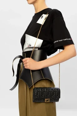 Fendi BLACK Wallet with chain