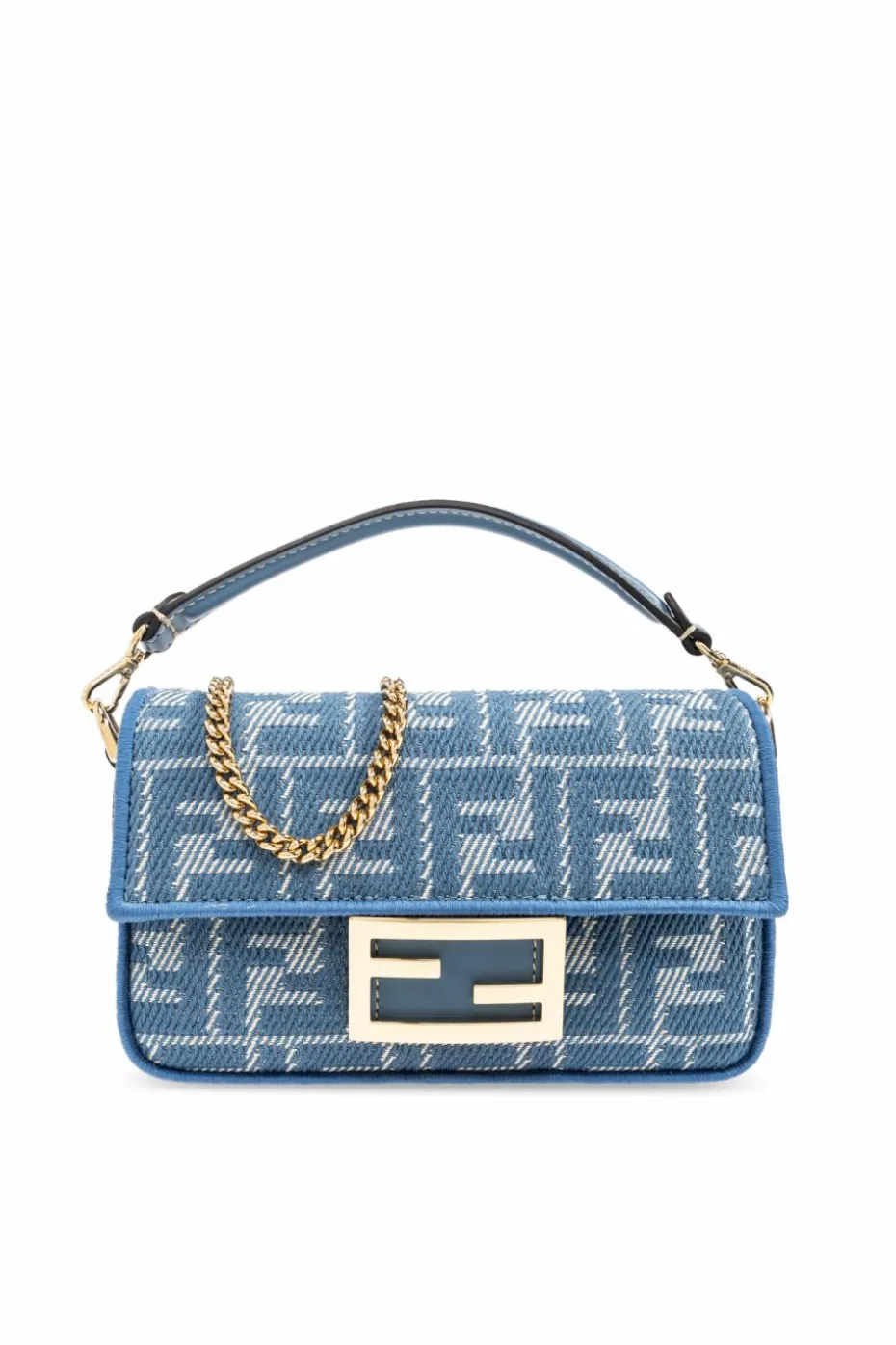 Fendi BLUE Handbag Baguette Mini