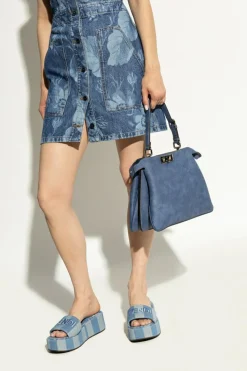 Fendi BLUE Handbag "Peekaboo Medium"